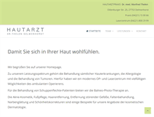 Tablet Screenshot of hautarzt-thelen.de